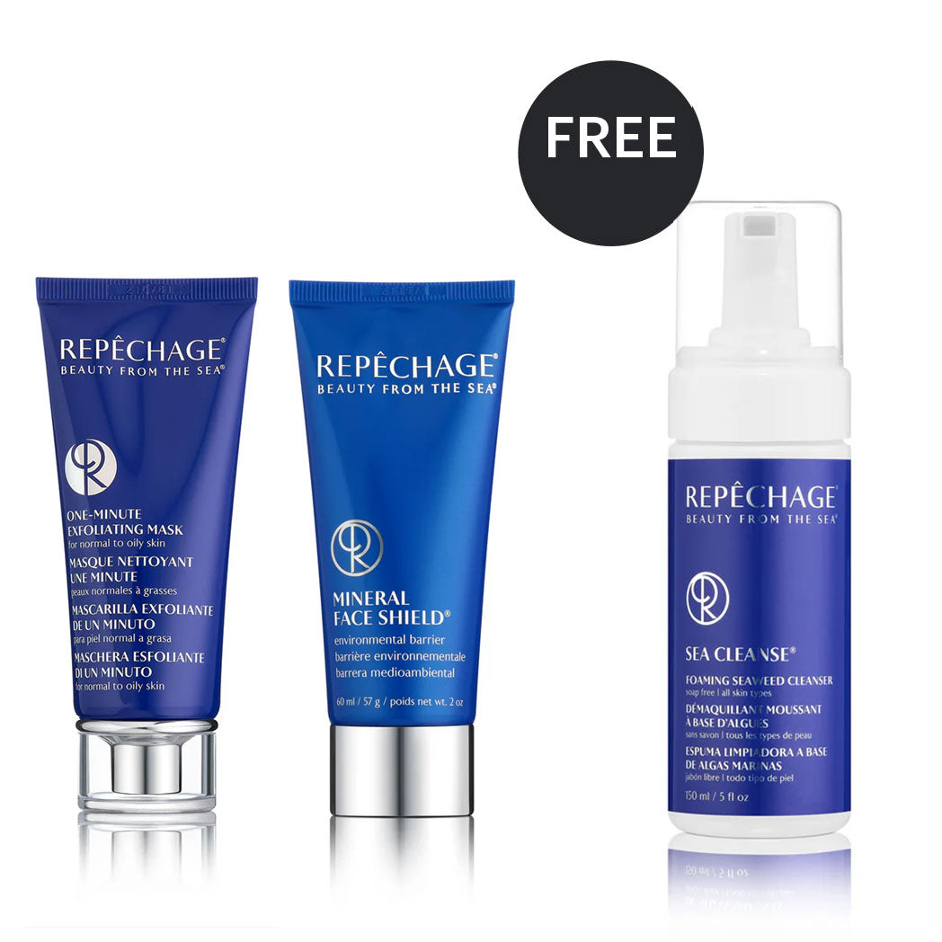 FREE Sea Cleanse Foaming Seaweed Cleanser w/ Purchase of One-Minute Exfoliating Mask and Mineral Face Shield